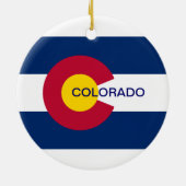 Vlag van de staat Colorado Keramisch Ornament (Achterkant)