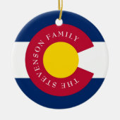 Vlag van de staat Colorado Keramisch Ornament (Voorkant)