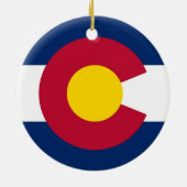 Vlag van de staat Colorado Keramisch Ornament (Achterkant)