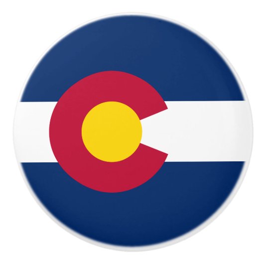 Vlag van de staat Colorado Keramische Knop (Voorkant)