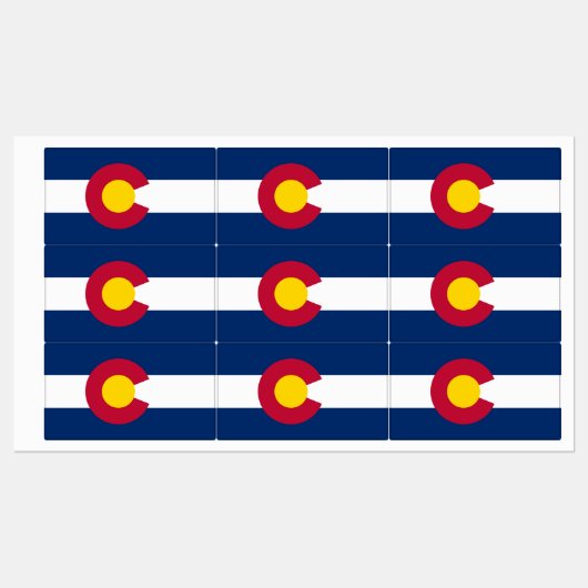 Vlag van de staat Colorado Labels (Vel)