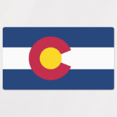 Vlag van de staat Colorado Labels (Design 2)