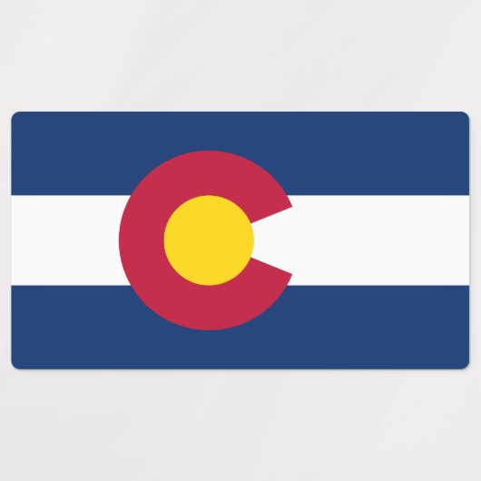 Vlag van de staat Colorado Labels (Design 2)
