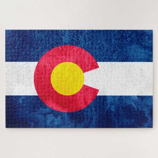 Vlag van de staat Colorado Legpuzzel (Horizontaal)