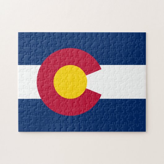 Vlag van de staat Colorado Legpuzzel (Horizontaal)