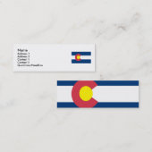 Vlag van de staat Colorado Mini Visitekaartje (Voorkant / Achterkant)