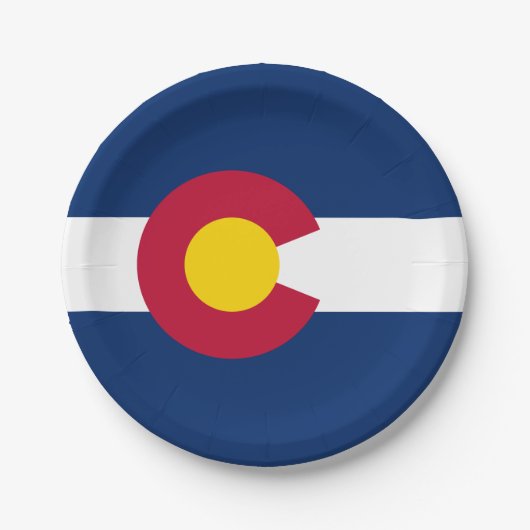 Vlag van de staat Colorado Papieren Bordje (Voorkant)