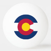 Vlag van de staat Colorado Pingpongbal (Achterkant)
