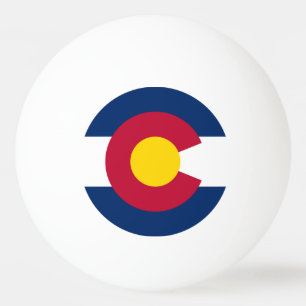 Vlag van de staat Colorado Pingpongbal