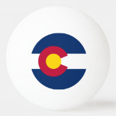 Vlag van de staat Colorado Pingpongbal (Achterkant)