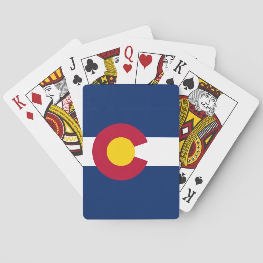 Vlag van de staat Colorado Pokerkaarten (Achterkant)