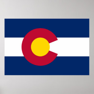 Vlag van de staat Colorado Poster