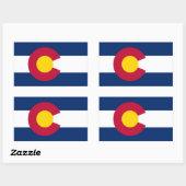 vlag van de staat Colorado Rechthoekige Sticker (Vel)