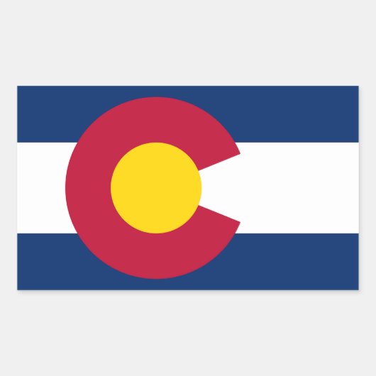Vlag van de staat Colorado Rechthoekige Sticker (Voorkant)