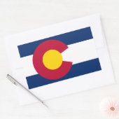 Vlag van de staat Colorado Rechthoekige Sticker (Envelop)