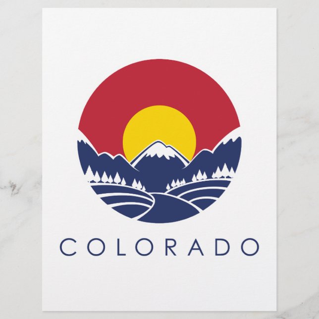 vlag van de staat Colorado Rocky Mountain (Voorkant)