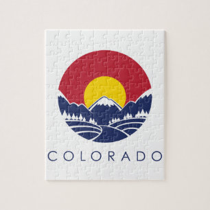 vlag van de staat Colorado Rocky Mountain Legpuzzel