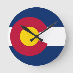 Vlag van de staat Colorado Ronde Klok