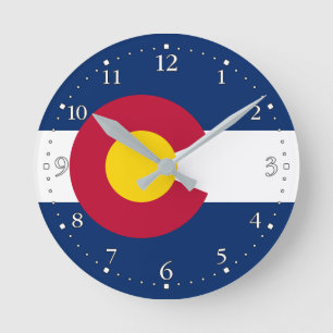 Vlag van de staat Colorado Ronde Klok