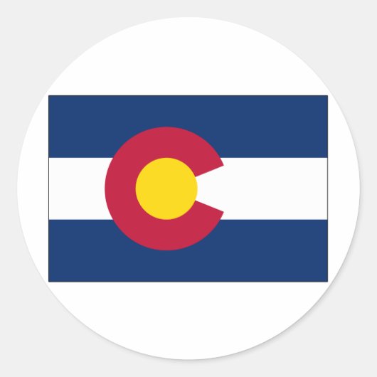 Vlag van de staat Colorado Ronde Sticker (Voorkant)