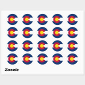 Vlag van de staat Colorado Ronde Sticker (Vel)