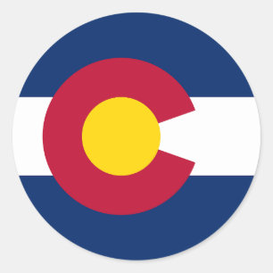 Vlag van de staat Colorado Ronde Sticker