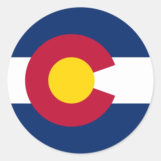 Vlag van de staat Colorado Ronde Sticker (Voorkant)