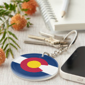 Vlag van de staat Colorado Sleutelhanger (Voorkant Rechts)