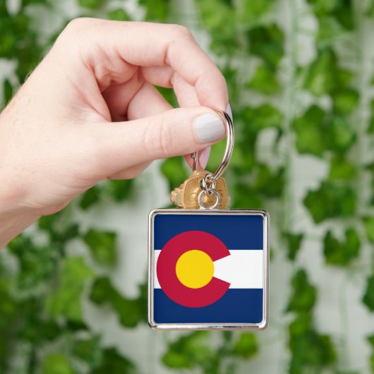 Vlag van de staat Colorado Sleutelhanger (Hand)