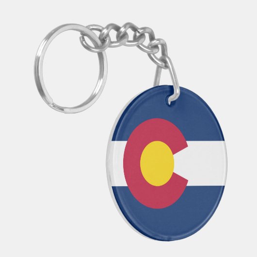 Vlag van de staat Colorado Sleutelhanger (Voorkant Links)