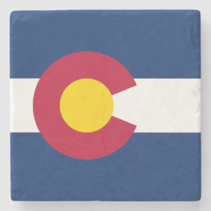 Vlag van de staat Colorado Stenen Onderzetter
