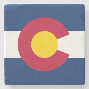 Vlag van de staat Colorado Stenen Onderzetter