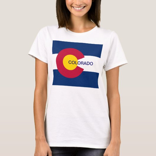 Vlag van de staat Colorado T-shirt (Voorkant)
