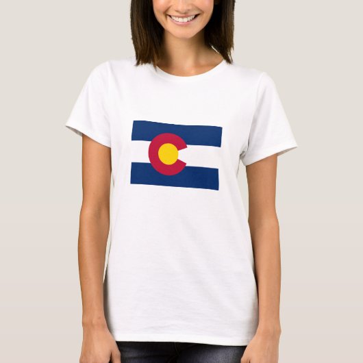Vlag van de staat Colorado T-shirt (Voorkant)