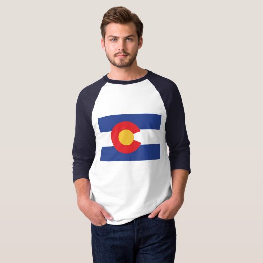 Vlag van de staat Colorado T-shirt (Voorkant volledig)