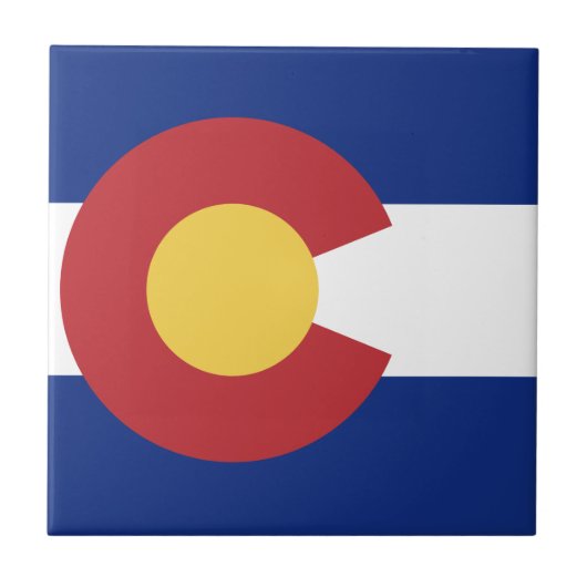 Vlag van de staat Colorado Tegeltje (Voorkant)
