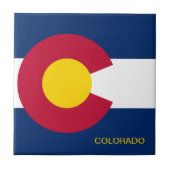 Vlag van de staat Colorado Tegeltje (Voorkant)