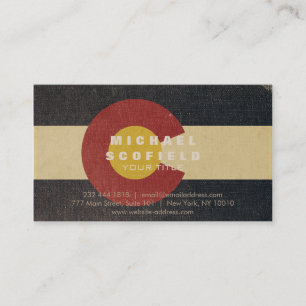  vlag van de staat Colorado Visitekaartje