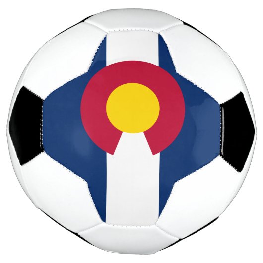 Vlag van de staat Colorado Voetbal (Gedraaid)