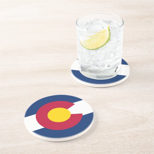 Vlag van de staat Colorado Zandsteen Onderzetter (Zijkant)