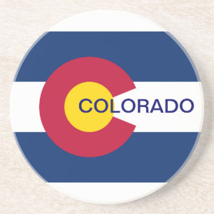 Vlag van de staat Colorado Zandsteen Onderzetter