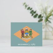 Vlag van de staat Delaware Briefkaart (Staand voorkant)