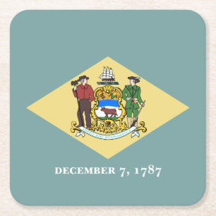 Vlag van de staat Delaware Kartonnen Onderzetters