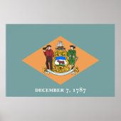 Vlag van de staat Delaware Poster (Voorkant)