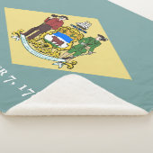 Vlag van de staat Delaware Sherpa Deken (3/4)