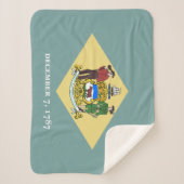 Vlag van de staat Delaware Sherpa Deken (Voorkant)
