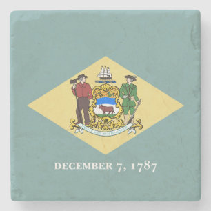 Vlag van de staat Delaware Stenen Onderzetter