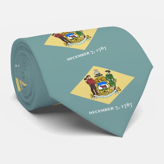 Vlag van de staat Delaware Stropdas (Opgerold)