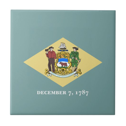 Vlag van de staat Delaware Tegeltje (Voorkant)