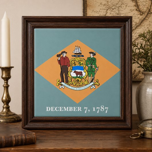 Vlag van de staat Delaware Tegeltje